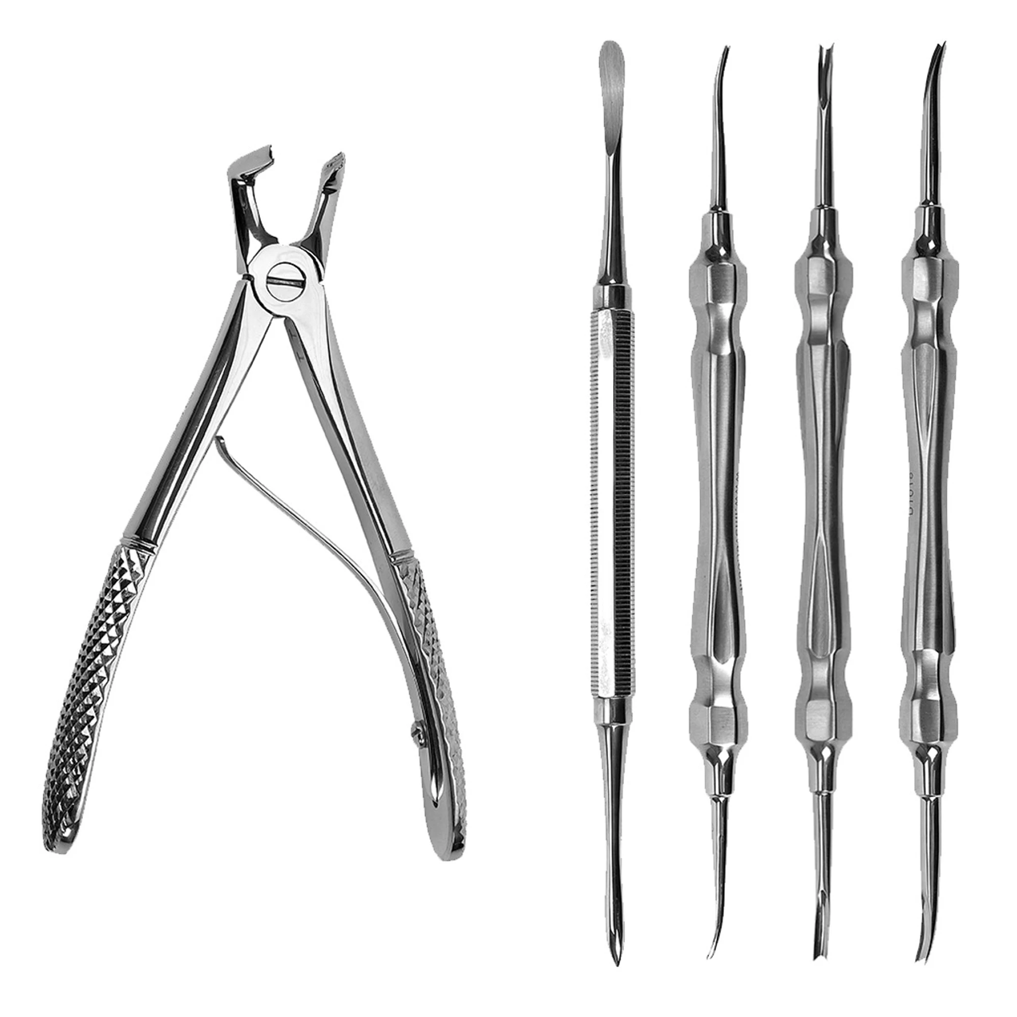 New Dental Tooth Extraction Elevators Woodward Narrow Handle Easy Use Dental Elevators Set With Forceps