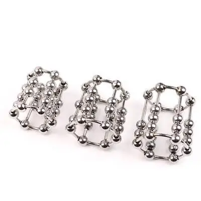 Manufacturer High Quality Customised Size New Style Steel Cock Penis Ring Beads Stretcher Functional for Delay Ejaculation