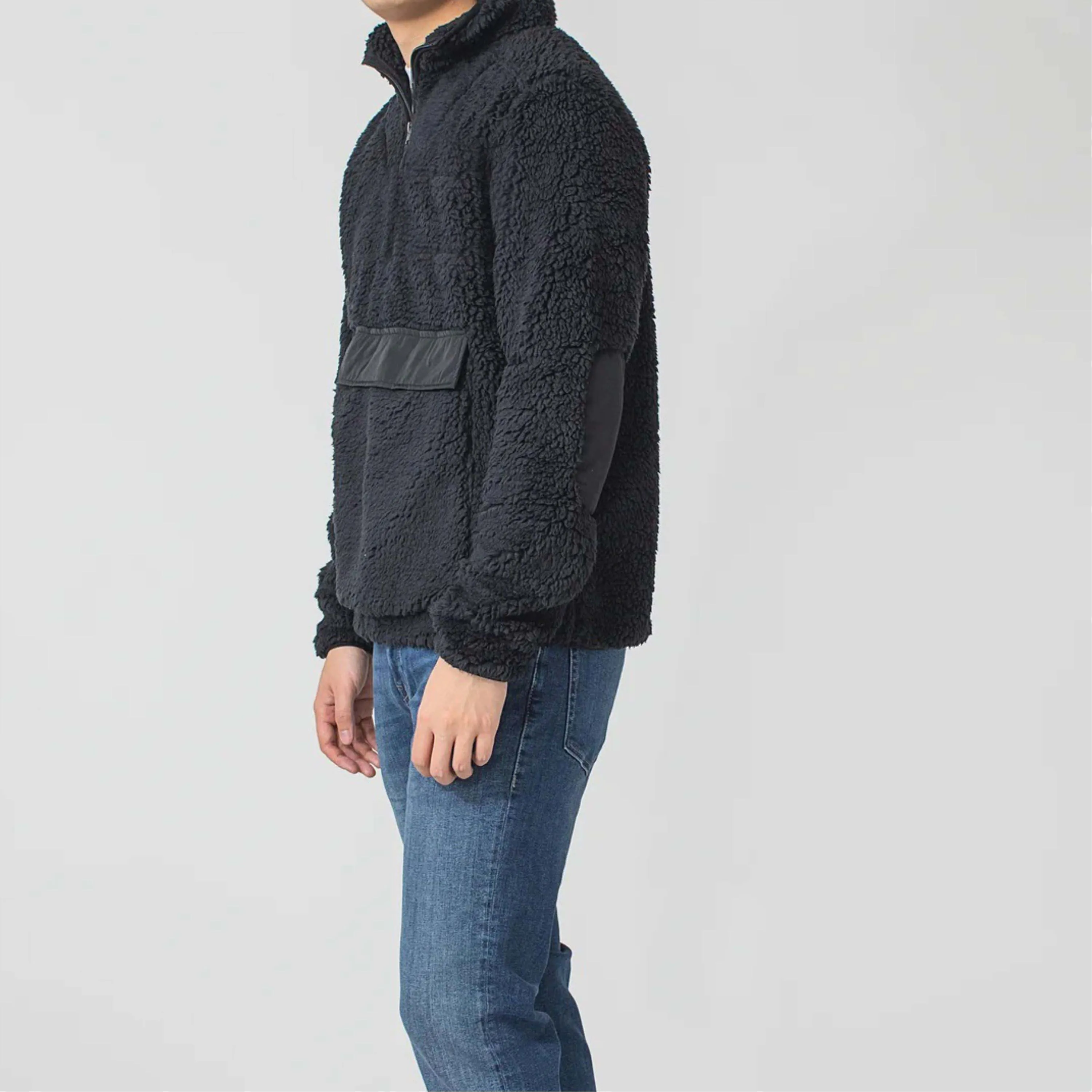 Full-Zip Sherpa Fleece Jacket with Plush Lining - Stylish and Warm Outerwear - Perfect for Everyday Use and Outdoor Adventures