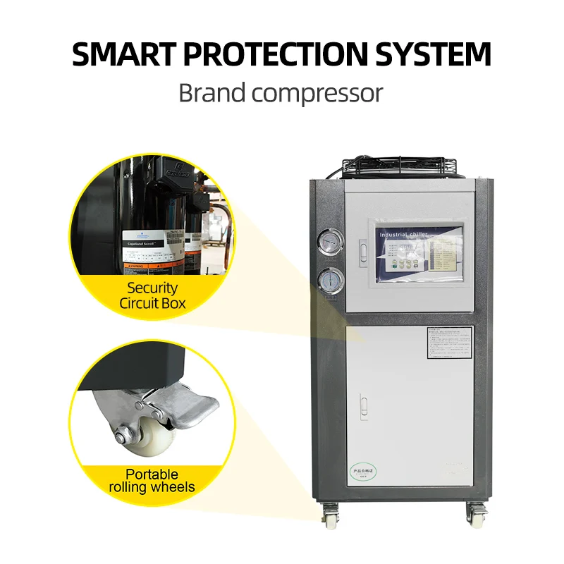 Three phase small electrical panels air cooled screw chiller under sink water chiller cooler motor compressor chiller