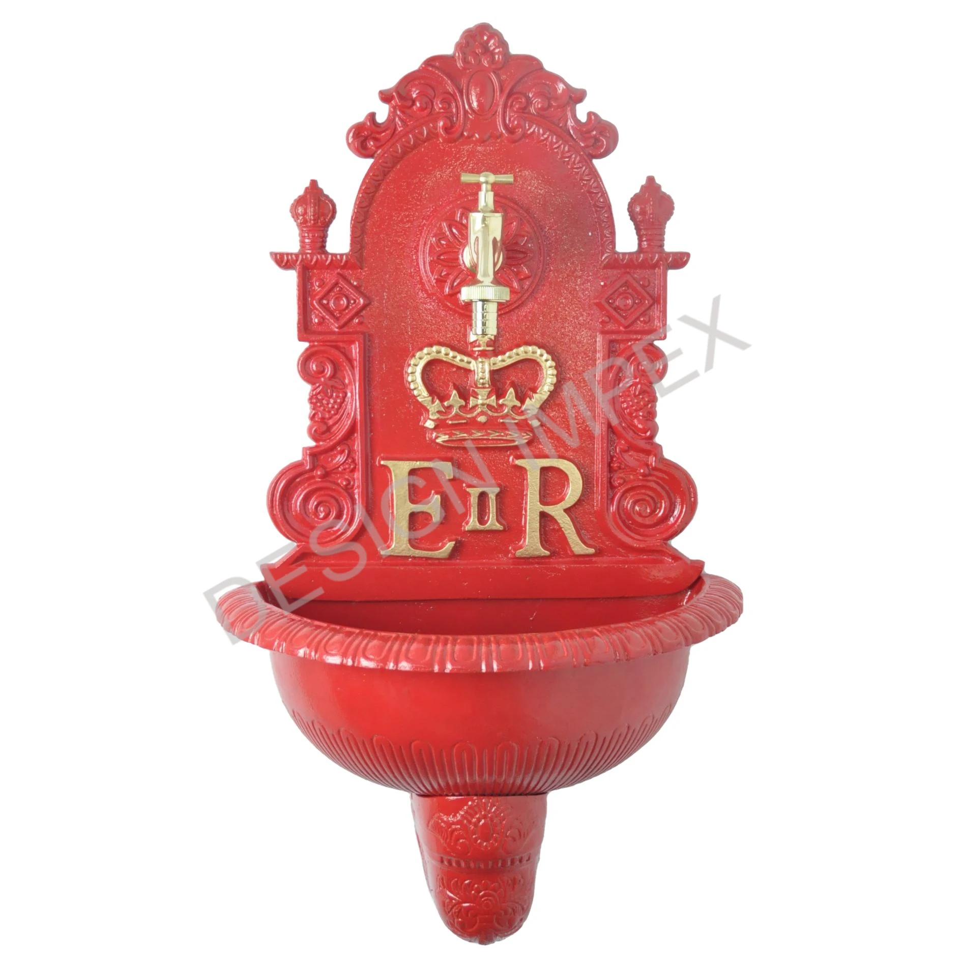 ER Wall Fountain with Basin Cast Aluminium Antique Style