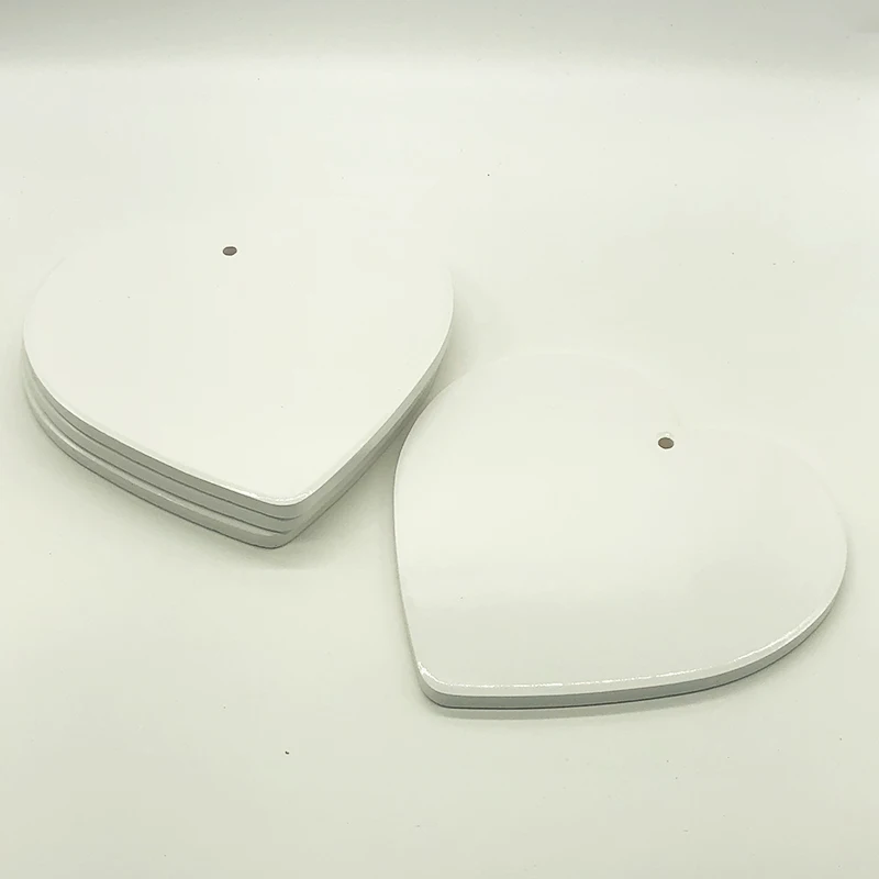 Wholesale Heart Shape Blank Ceramic Trivet Custom Sublimation Tile Trivet With Cork Kitchen Tableware Heat Insulation pad