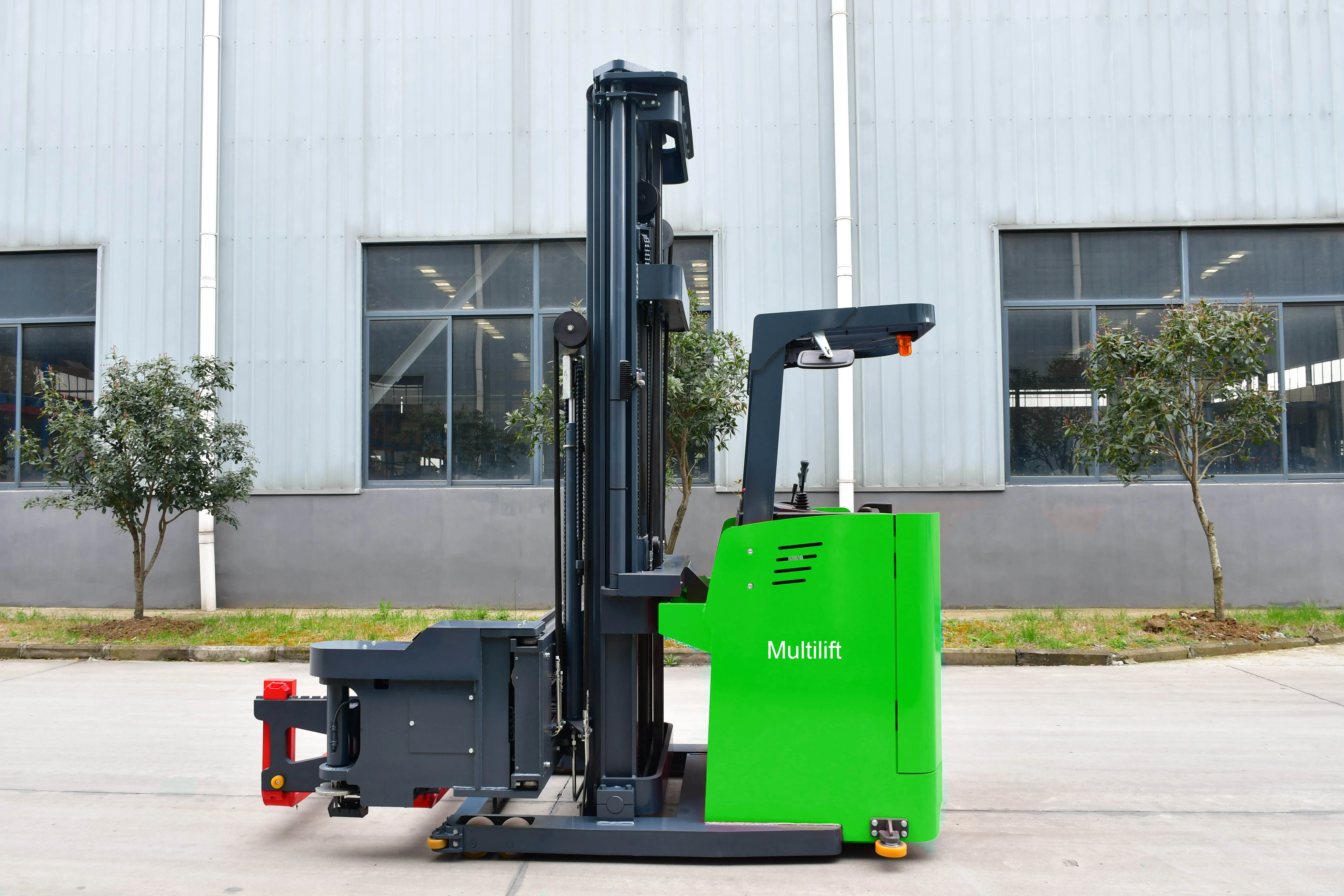 1.5 Ton Narrow Aisle 3 Way Vna Electric Pallet Stacker Tri-lateral Forklift Up To 7 Meters High