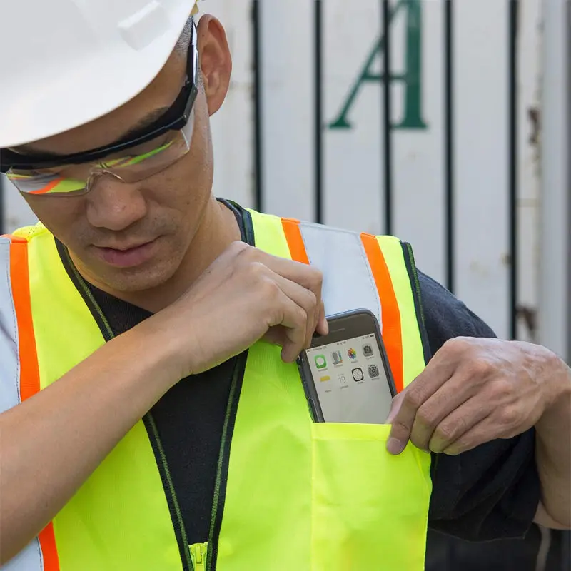 Multi-function Pockets Outdoor Engineering Clothing Mesh Multi-fold Reflective Vest Stripes Safety Vest