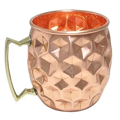 Shiny Polished Finishing Copper Water Drinking Mugs Set of 2 High Selling Moscow Mule Beer Cocktail Mugs Copper Metal Mug