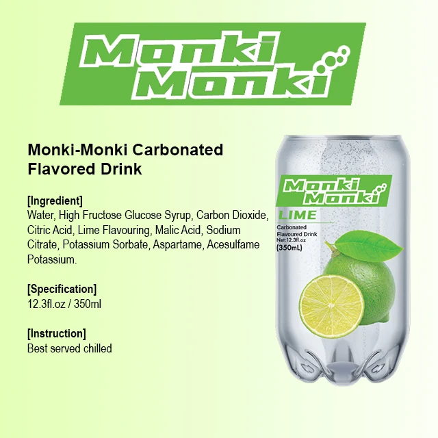 Lime Carbonated Halal Soft Drink Ready to Ship Custom Logo Available with Bulk Wholesale OEM Popular in Asian