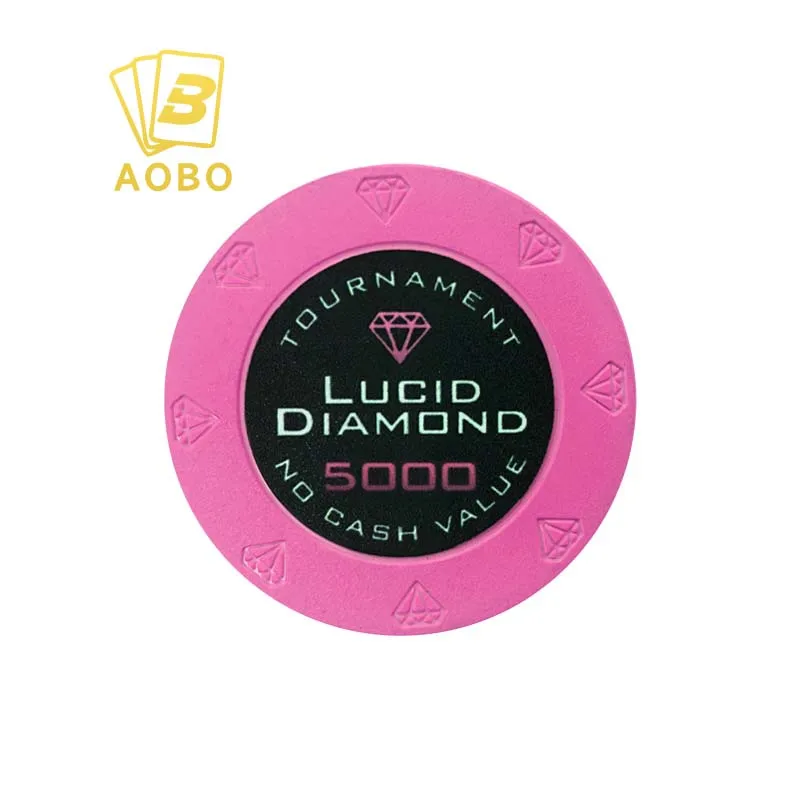 High-end Custom Diamond Ceramic Chips Convex And Concave Poker Chips For Entertainment Games