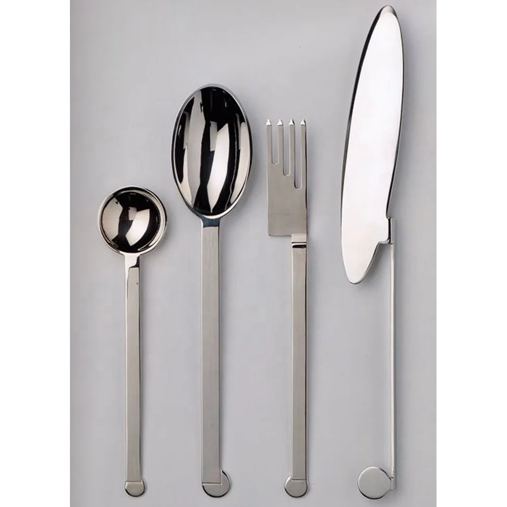 Stainless Steel Silver Plated Cutlery Set with Unique Modern Design Luxury High Quality Flatware for Restaurant Wedding