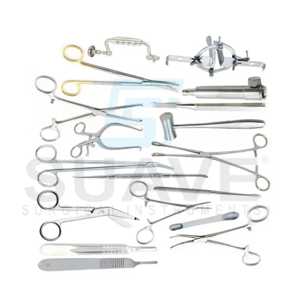 High Quality Surgical Set for Hospital Tool Kit Instruments Plastic Surgery of 18 by SUAVE SURGICAL INSTRUMNETS
