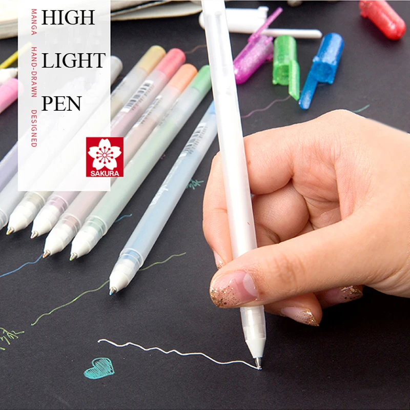 Sakura XPGB 12 colors high quality professional gelly roll highlight gel pen for art drawing bright colors