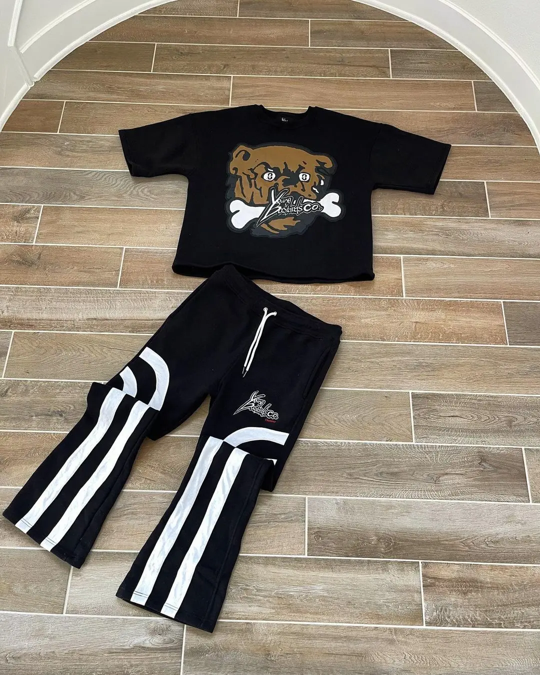 Fashion Streetwear Track Suit Men Pullover T-Shirt and Pants Jogging Sweatsuit Tracksuit For Men