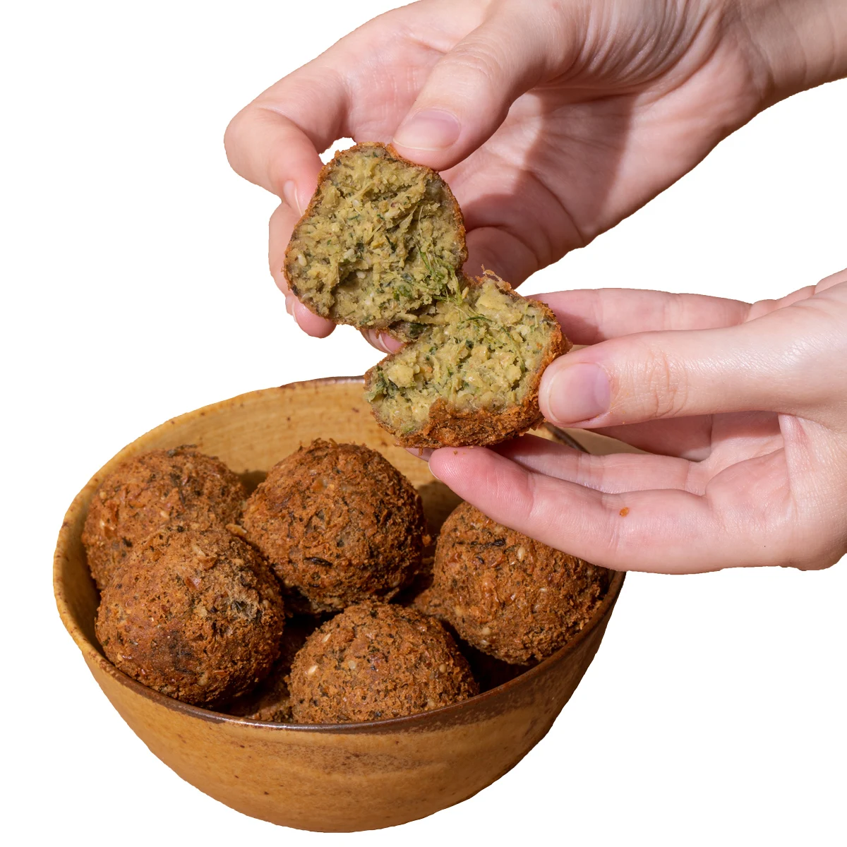 Frozen Falafel Balls Rich in Chickpea Protein Amazonika Mundi with Amazon Spices Sustainable Exotic Snacks Wholesale
