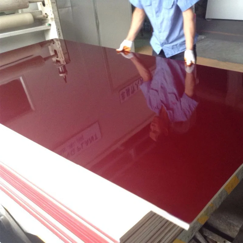 Wholesale Gloss plain color Light weight acrylic plywood for caravan