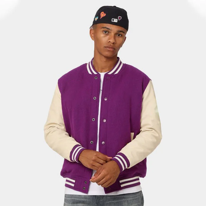 Custom Design Leather Sleeves Embroidery Mens Baseball Clothing Letterman Breathable Varsity Jackets for Men