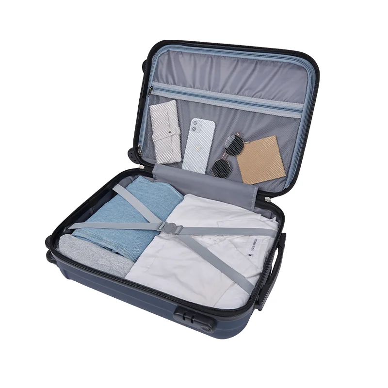 High Capacity Pc Casual Simple Custom Print 20 Inch Suitcase Abs Trolley Bag Travel Bags Luggage Designer Luggage