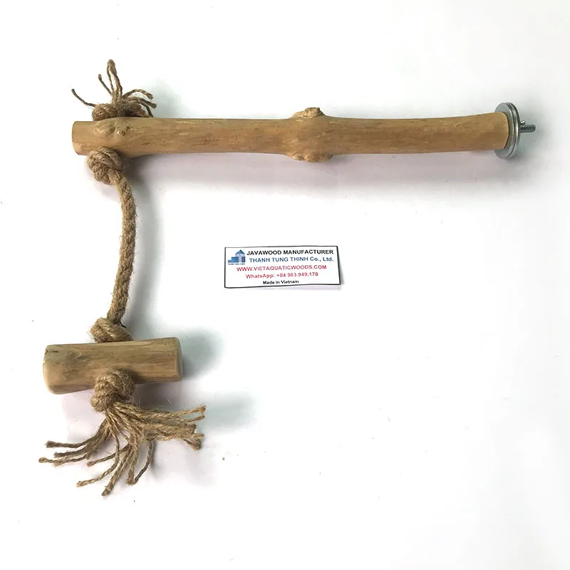 Hot Items 2024 Large Size Coffee Wood bird Play stand Parrot from Vietnam for wholesale WhatsApp: +84 961005832