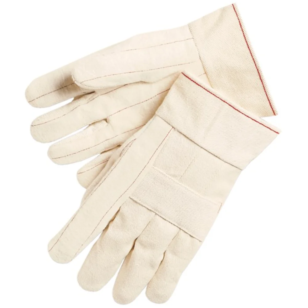 Top Selling  Hot Mill Triple Palm  Cotton Work Gloves / 24 OZ with Band Top Heavy Duty Industrial work wear Safety Gloves