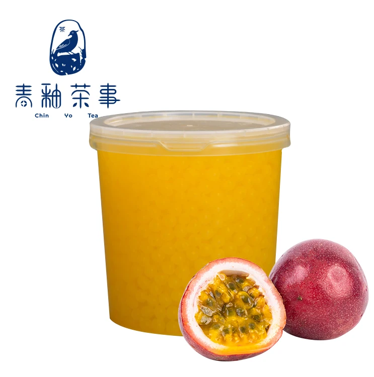 Best Quality Bubble Tea Ingredients Fruit Popping Boba with Passion Fruit Flavor