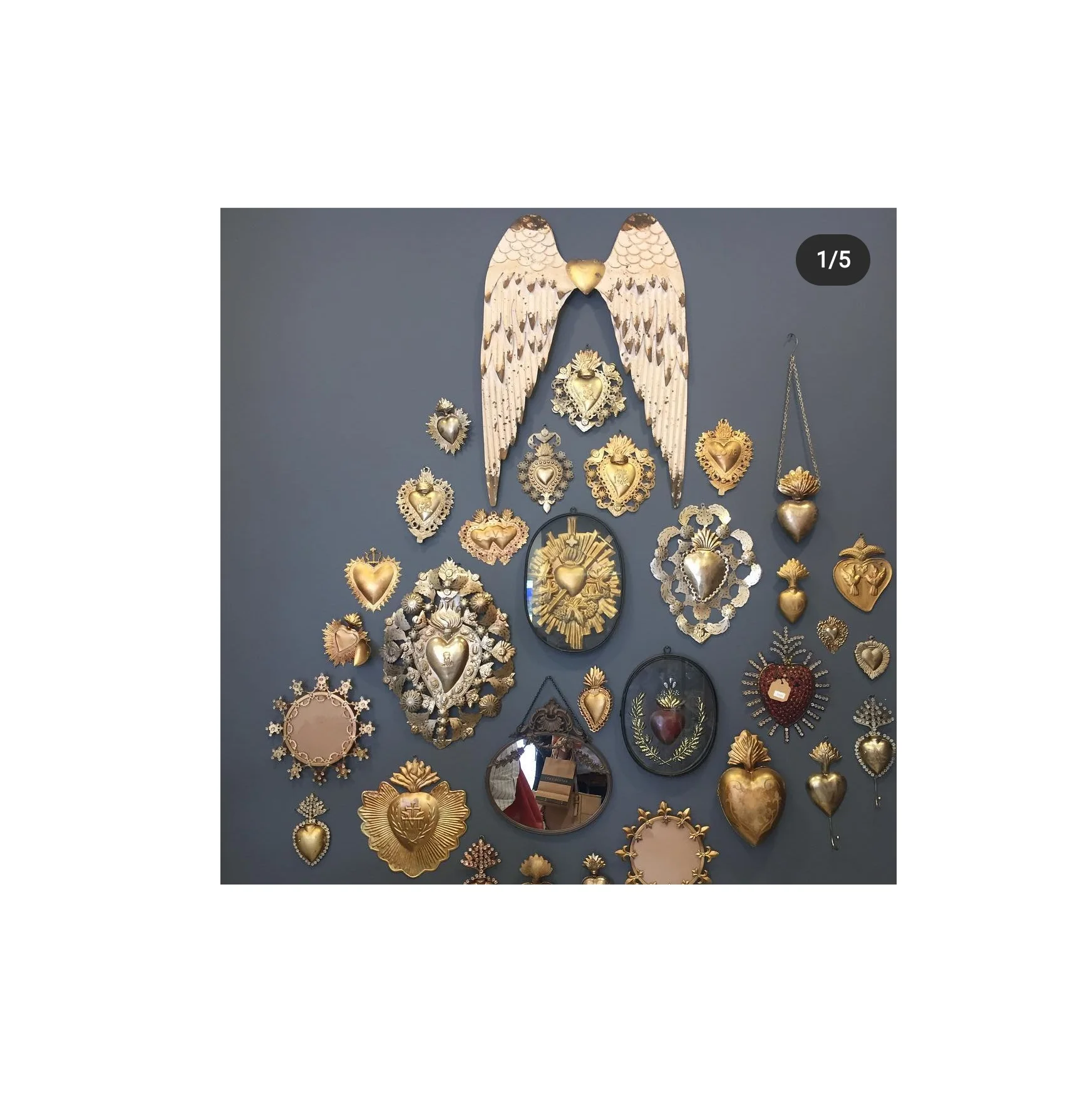 Original Metal Fancy New Design Ornamental Milagros  For Home Decoration Hanging Church Wall Ornament Religious Product