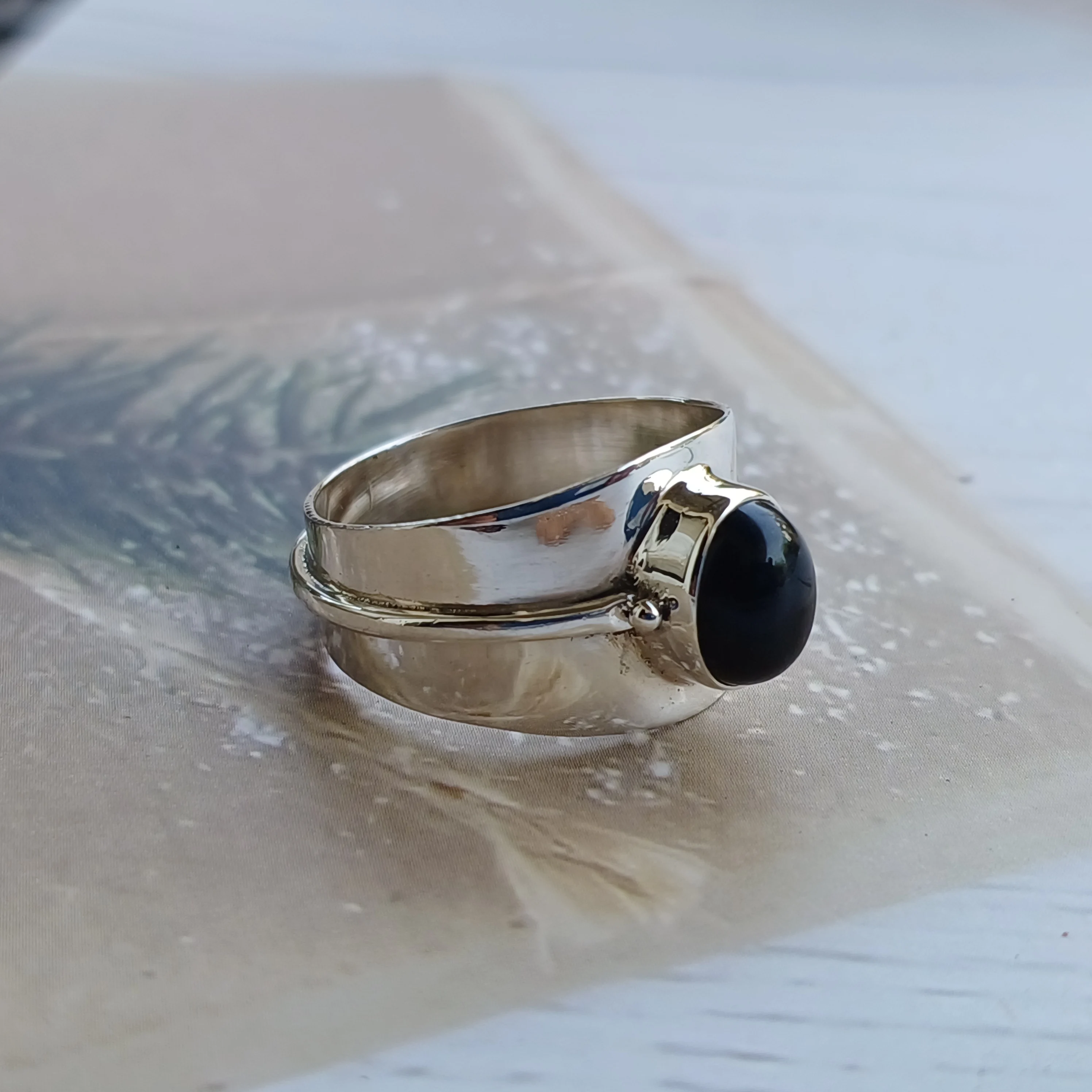 Bulk Wholesale Natural Black Onyx Gemstone 925 Sterling Silver Handmade Ring Fine Rings
