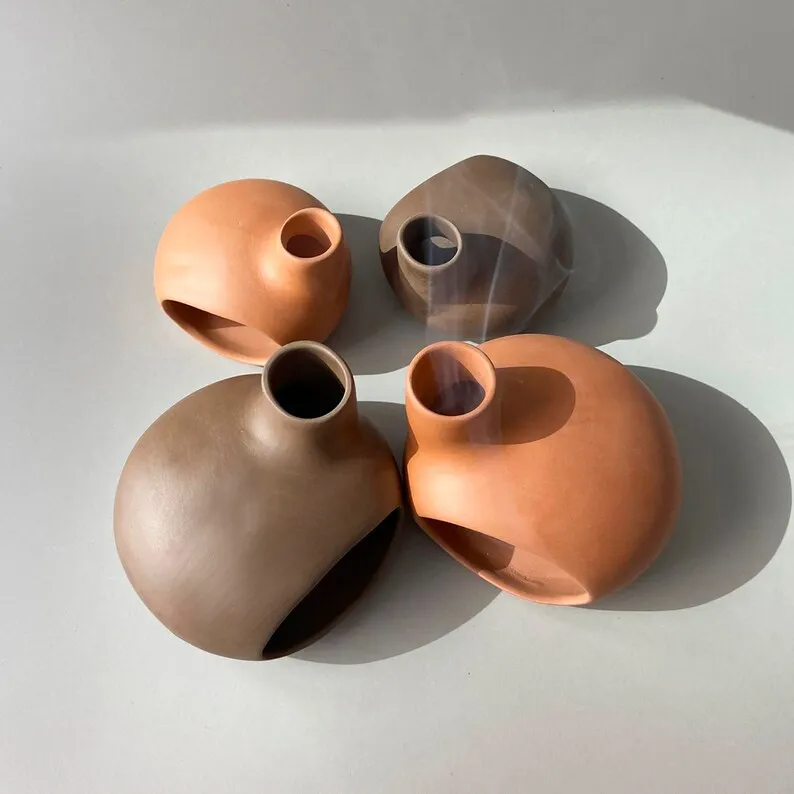 Whosale Palo Santo Burner Cone Incense Holder Handmade Modern Ceramic Chimney Incense Burner