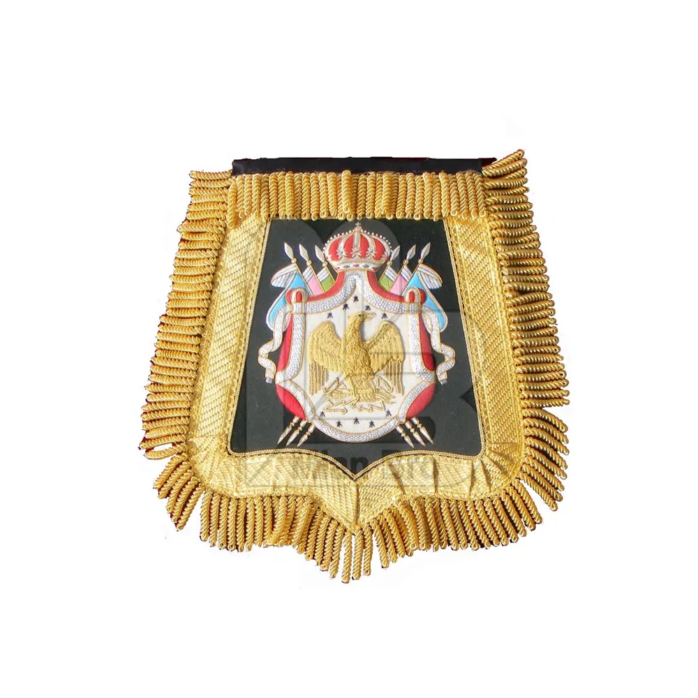 Sabretache Eagle Gold And Different Color Shape Flag Best Quality Embroided Flags For Band Uses