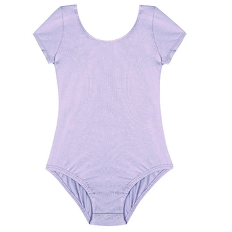 Wholesale Short Sleeve Ballet best quality  Girls Dance Clothes with the round neck and short sleeve gathering on the chest