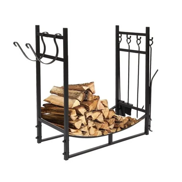 Firewood Log Rack Half Round for Wood Storage Curved Outdeoor Indoor Firewood Storage Racks Log Holder For Fireplace