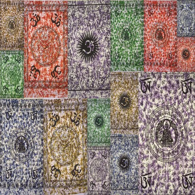 Tapestry Poster Small Wall Hanging Wonderful Door Decor Ethnic Cotton Handmade Lord Buddha