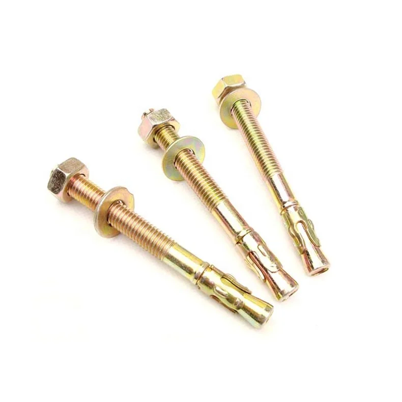 Factory Wholesales fastener Wedge Anchor Zinc Plated Carbon Steel Wedge Anchor Expansion Bolts