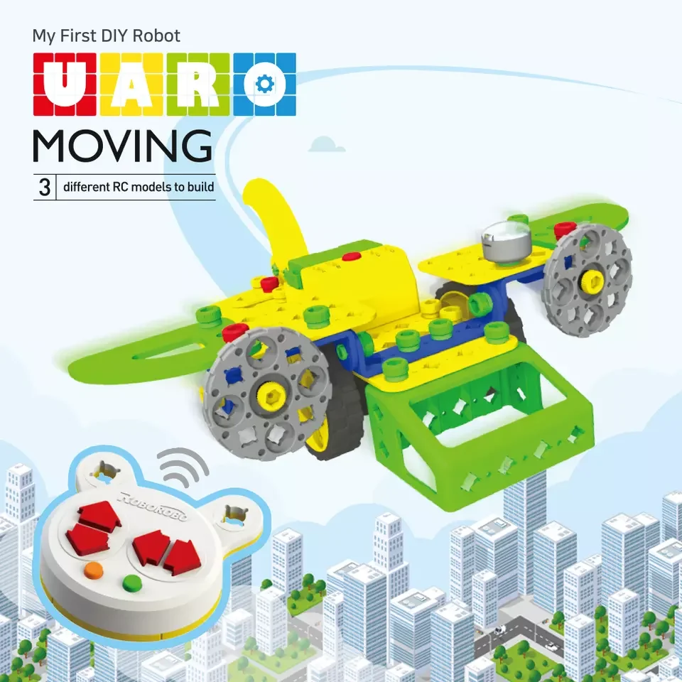 UARO MOVING Assembly Toy Motor Remote controller Battery case Buggy Car Toy Product Made in Korea Roborobo