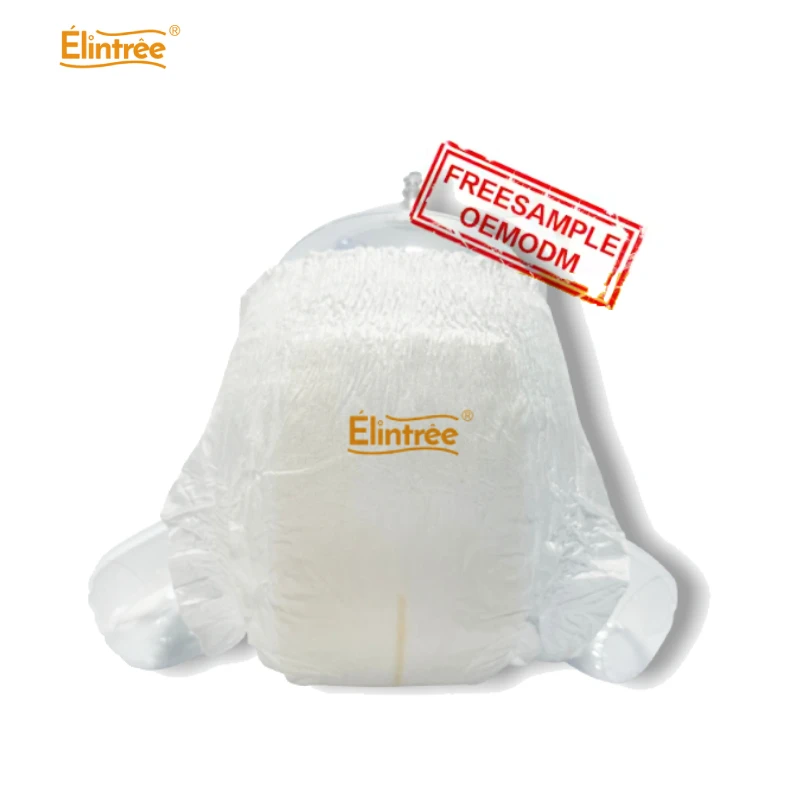 Elintree OEM Manufacturer Eco-friendly Biodegradable 100% Bamboo Breathable Disposable Bamboo Baby Diapers