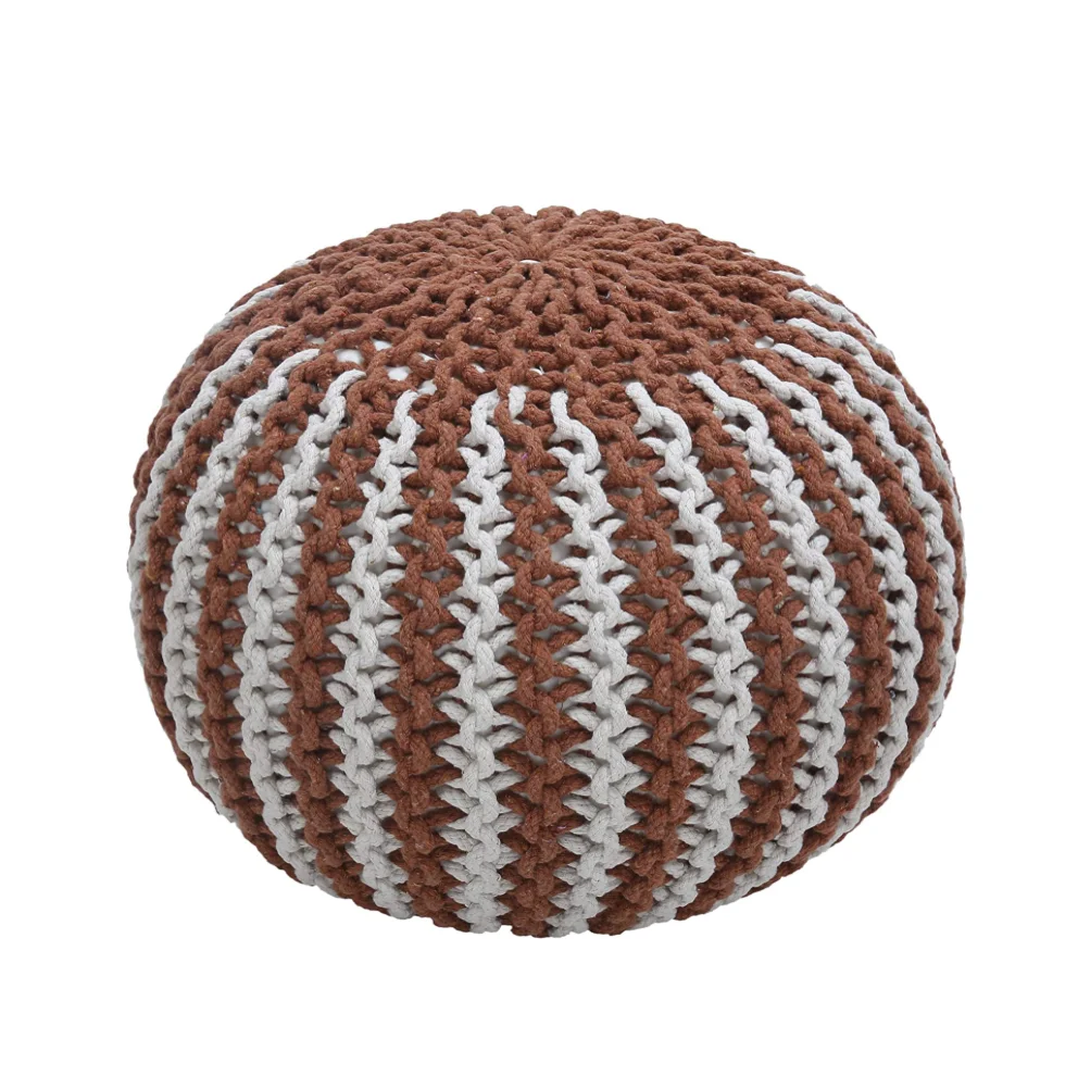 Handmade customized Square Sitting Pouf cover cotton macrame rope pouf cover Manufactured by India