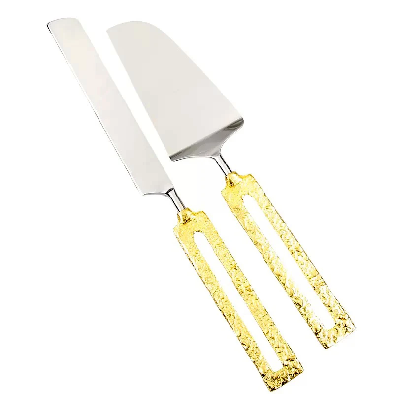 Incredible Handmade Metal Cake Server and Knife Set With Premium Quality for Home Hotel Restaurant Usage