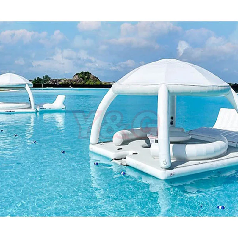 Y&G Custom Inflatable Floating Dock Multi-Person Leisure Bar Sofa bar Platform Floating Sea Floating Platform