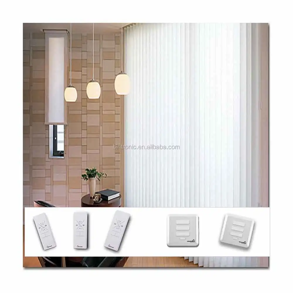 Bintronic Appliances for Home Interior Design Motorized Vertical Blinds Electric Office Door Blinds
