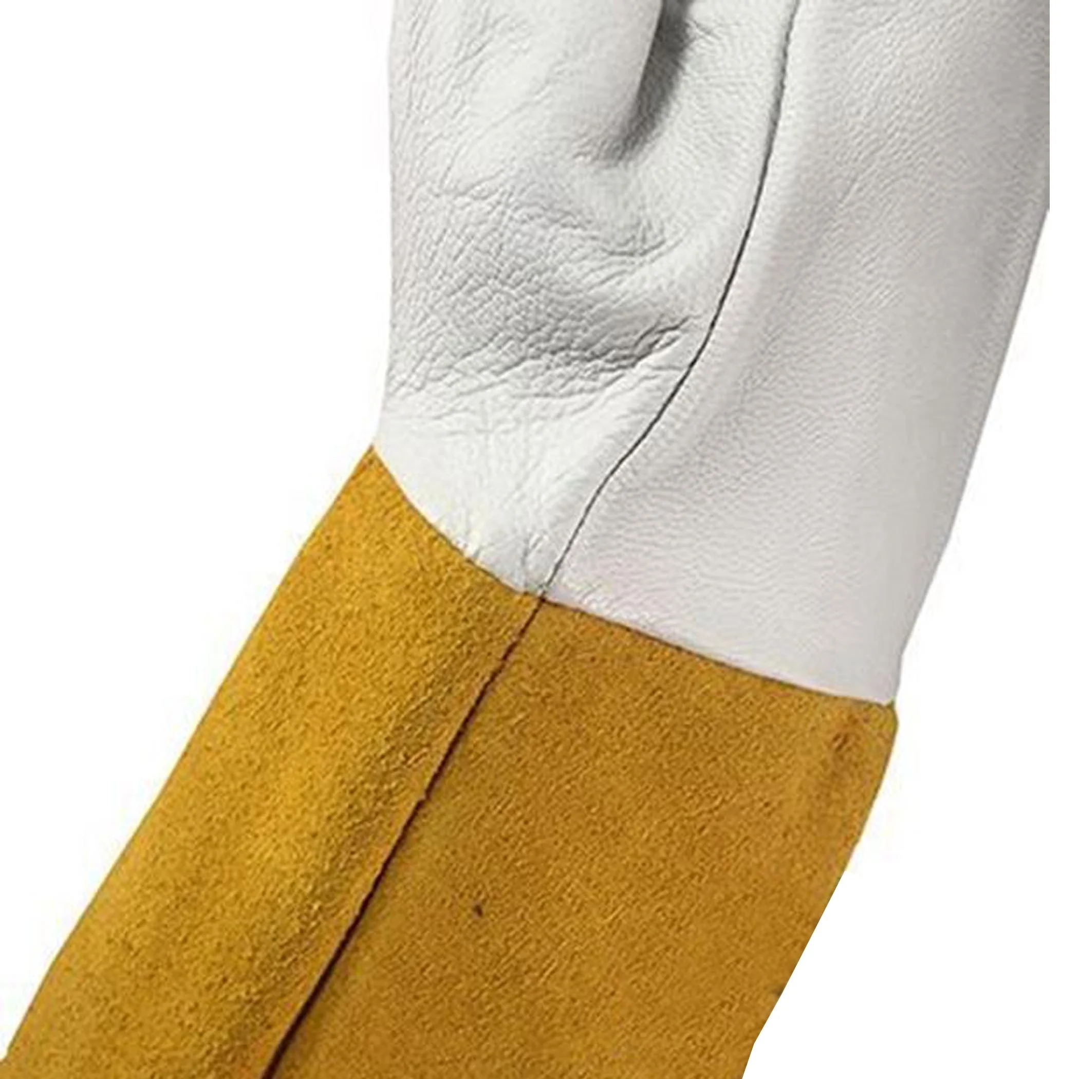 TIG Welding Glove Soft Goat/Sheep Skin Palm Custom Logo Sensitivity 15cm Cow Split Leather Cuff Size 35cm Long