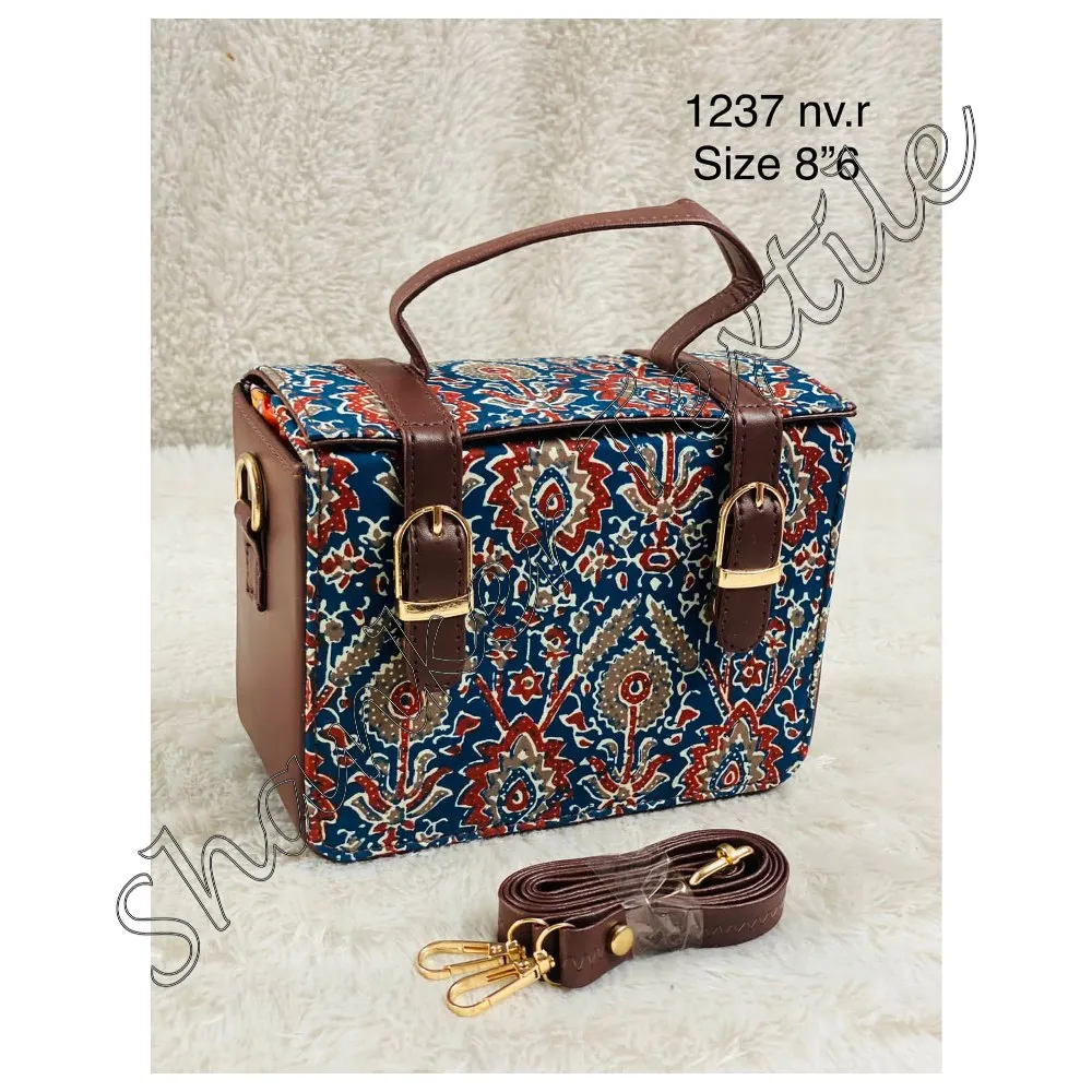 New Arrival Cotton Prints Fabric Designer Women Purses Ladies Sling Bag Light Weight Sale From Indian Manufacturer Wholesaler