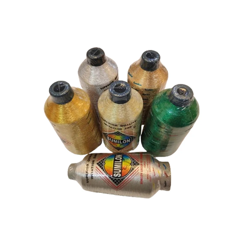 Ready Bulk Stock Supplier Selling Low Twisted 150D ST-Type Metallic/ Polyester Yarn for Embroidery and Weaving