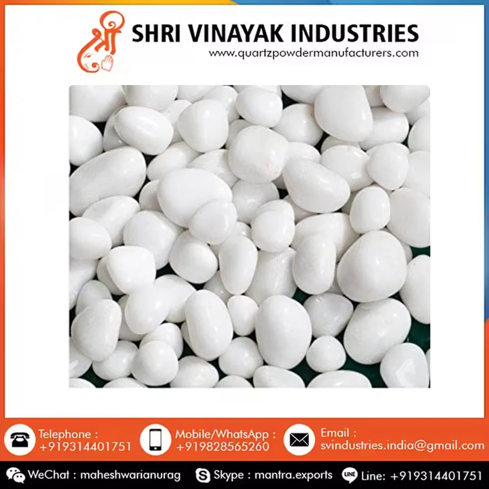 Hot Selling Highly Polished Natural White Cobble Pebbles Stone Industrial Design Style for Outdoor Landscaping Wholesale Price