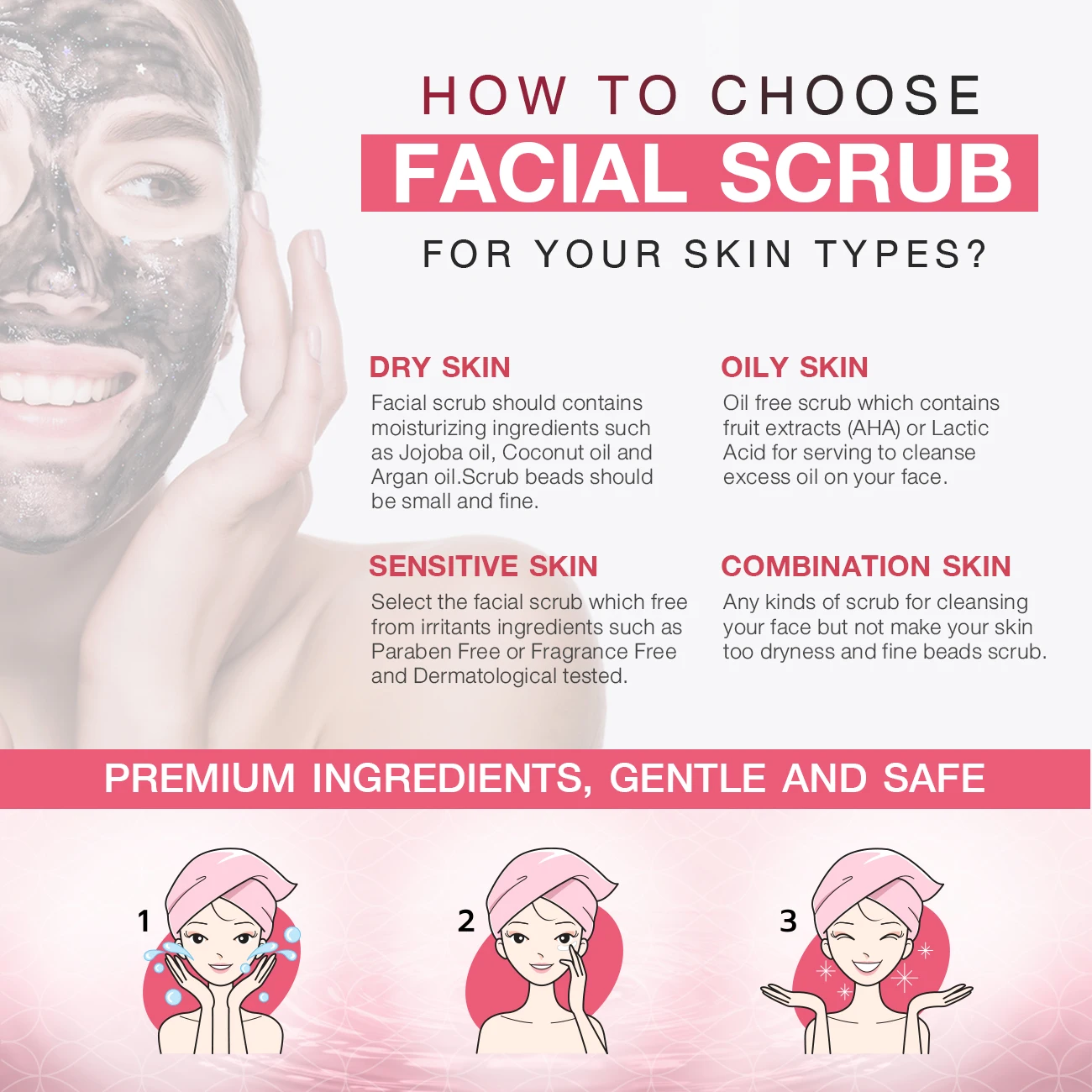 OEM Facial Care Rose Stem Cell Sugar Scrub with Vitamin E Safe Smooth Radiant Moisturizer Anti-wrinkles from Thailand