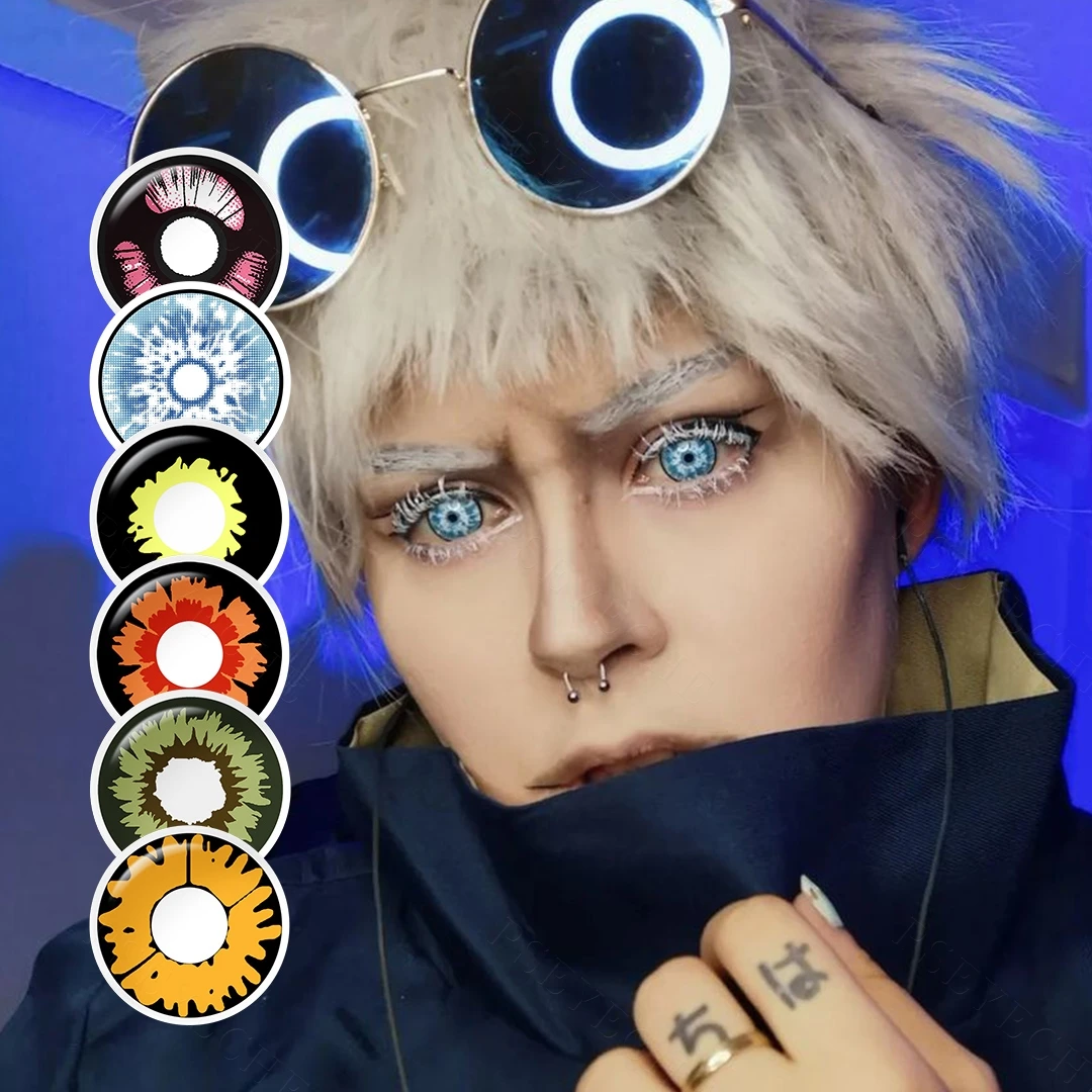 New Fantasy Cosplay Contact Lenses Wholesale Soft Yearly Colored Eye Contacts Crazy Color Halloween Contact Lens Lentillas