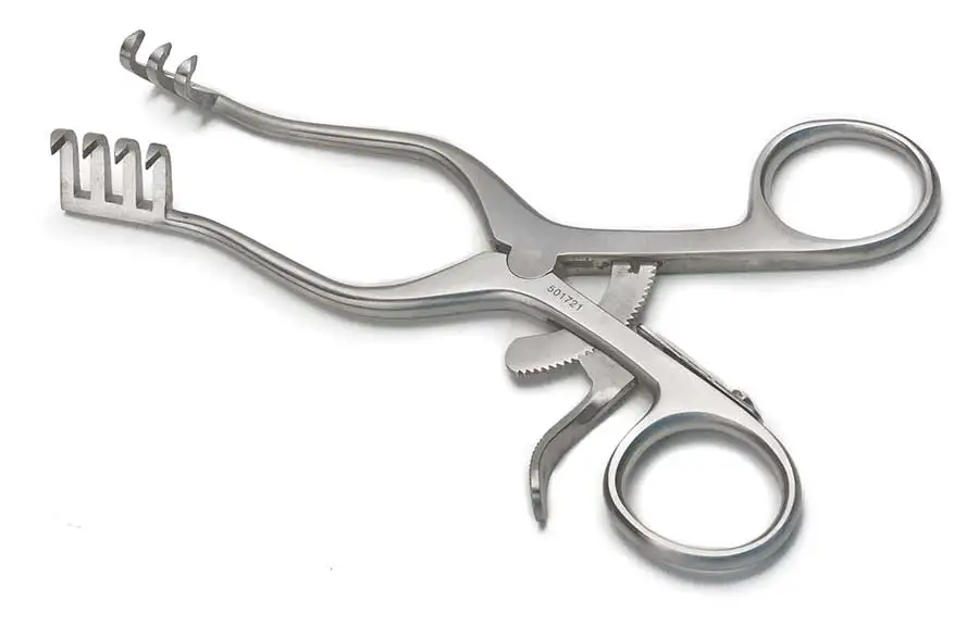 Weitlaner Retractor, Self-Retaining Retractor Blunt Prongs 3x4  Surgical Veterinary Stainless Steel Instruments
