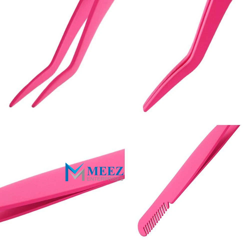 Eyelash Nipper Comb Eyebrow Clip Eyebrow Forceps Eyelash Tweezers Stainless Steel Beauty Tool