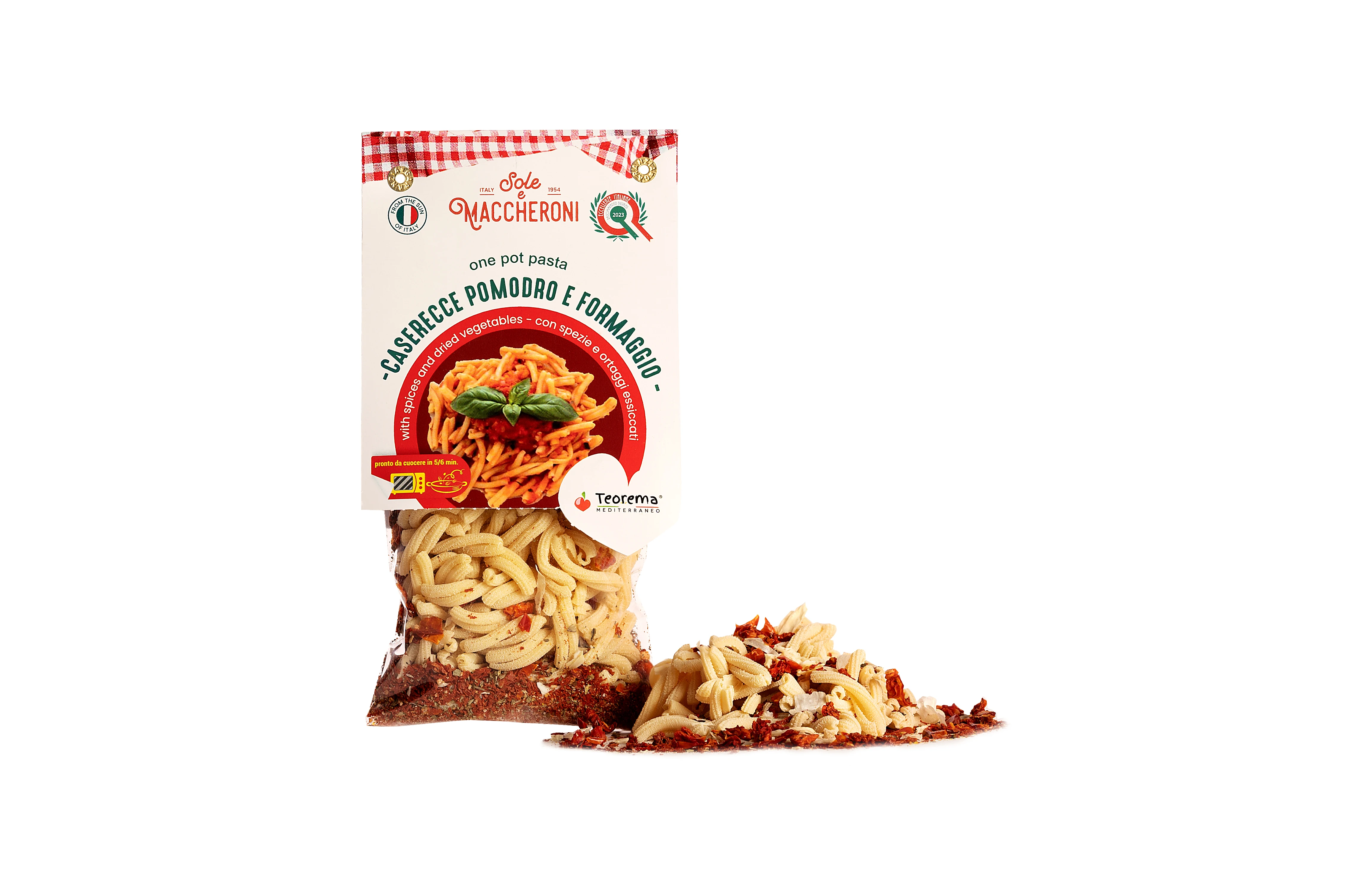 PASTA CASARECCE WITH TOMATO AND CHEESE PASTA READY TO COOK