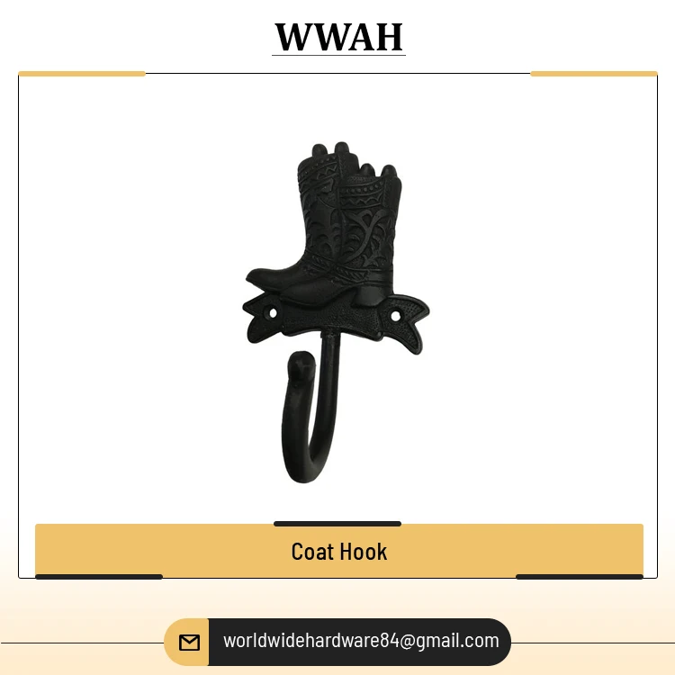 Modern Design Best Black Metal Wall Mounted Coat, Towel, Key Holders, Clothes Hanger Hook for Home Storage & Organization