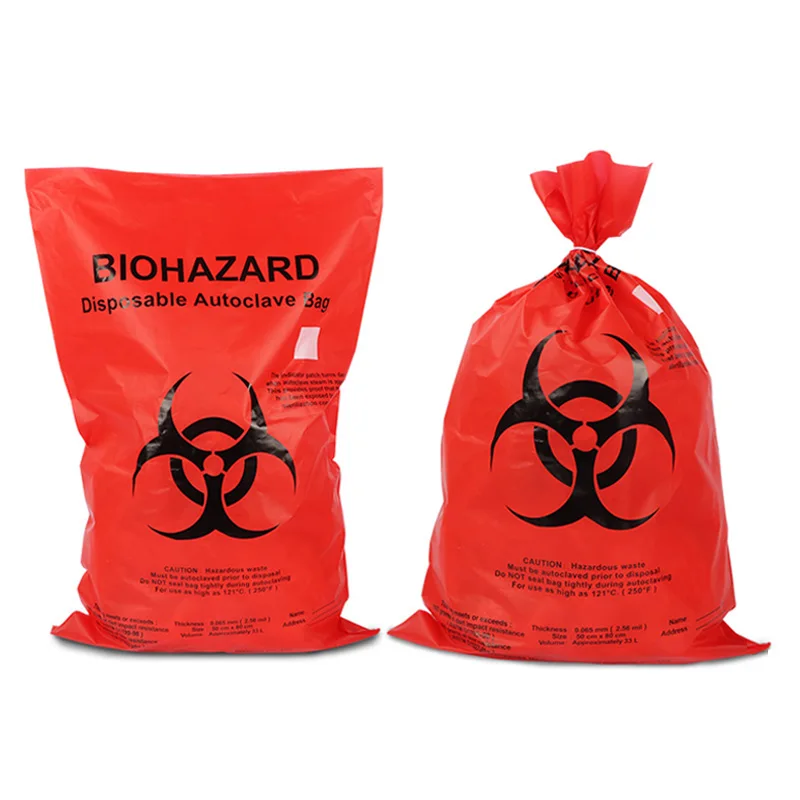 Medical Disposable Plastic Biohazard Waste Bags Autoclavable Waste bags