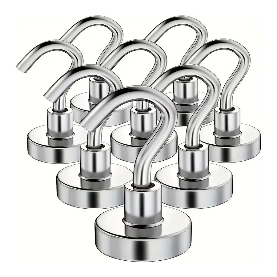 D25mm strong magnet hook high quality round shape neodymium magnetic hook magnet
