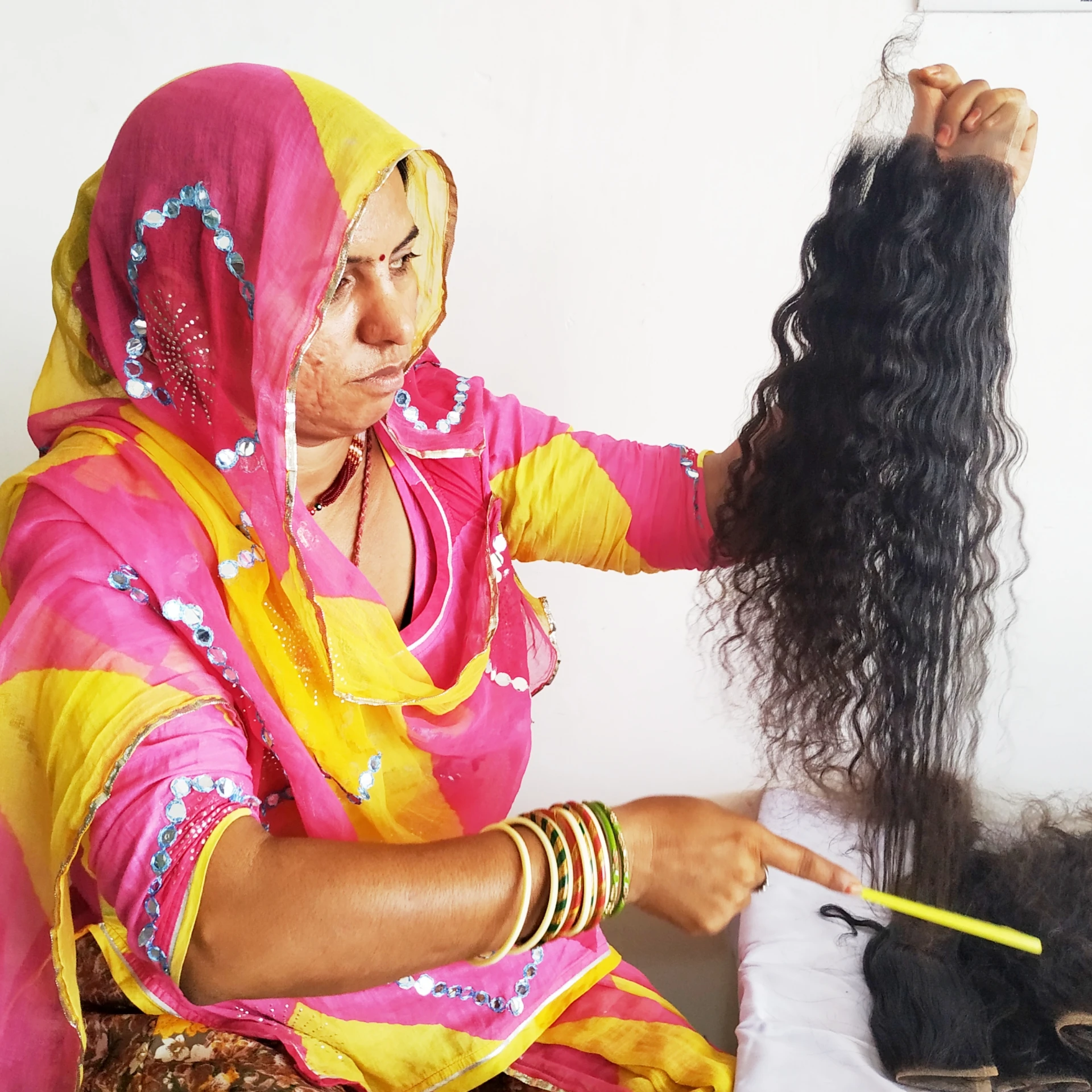 Raw virgin remy human hair deep Curly closure cheap 100% indian human hair extensions temple raw unprocessed human Hair