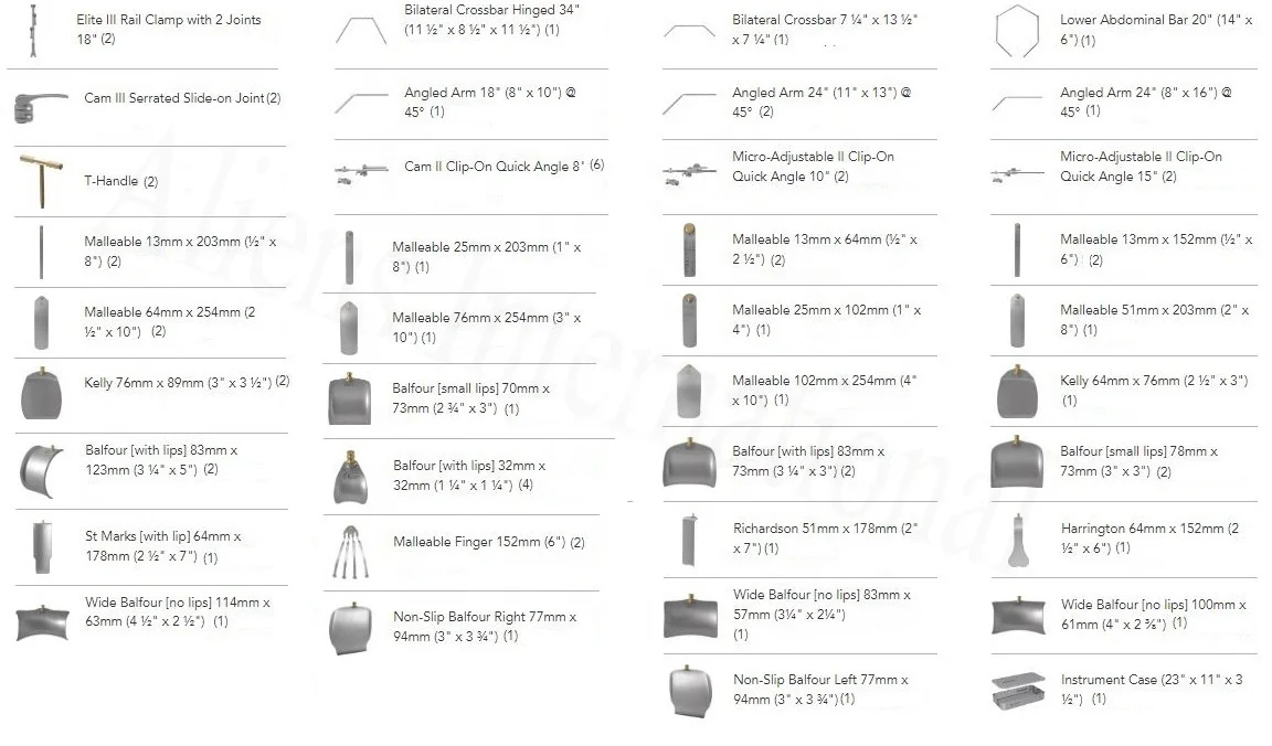 Hot Sale Buy Online High Quality Stainless Steel Top Value Professional Thompson Retractor Set Liver Transplant